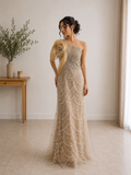Robe de soirée dorée