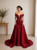 Robe de soirée bordeaux