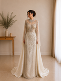 Robe de soirée crème