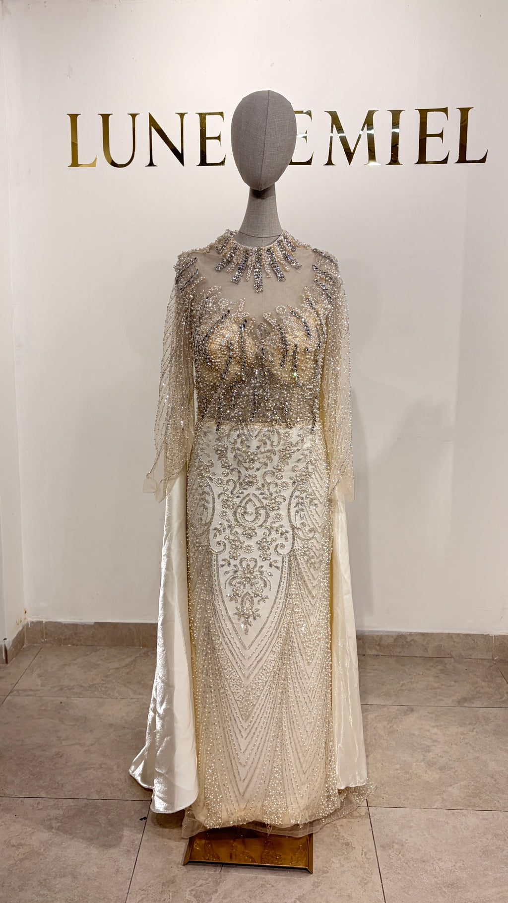 Robe de soirée crème