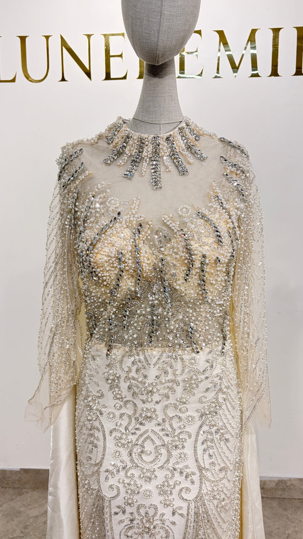 Robe de soirée crème