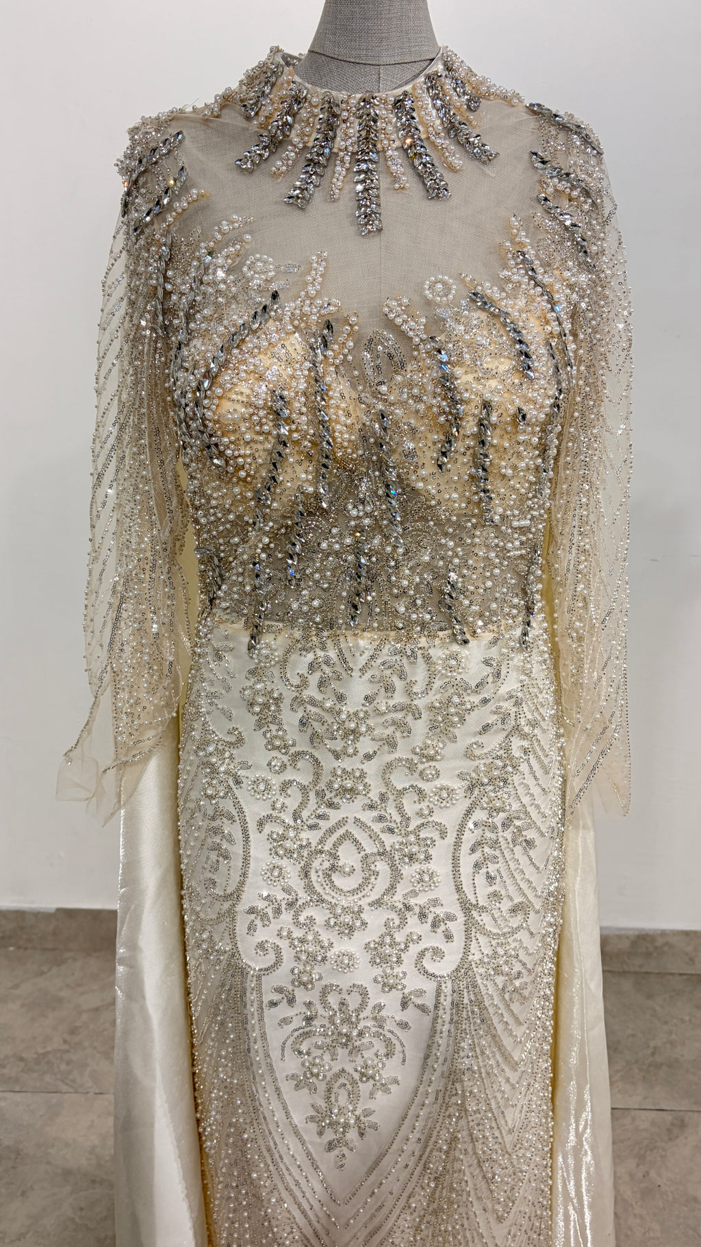 Robe de soirée crème