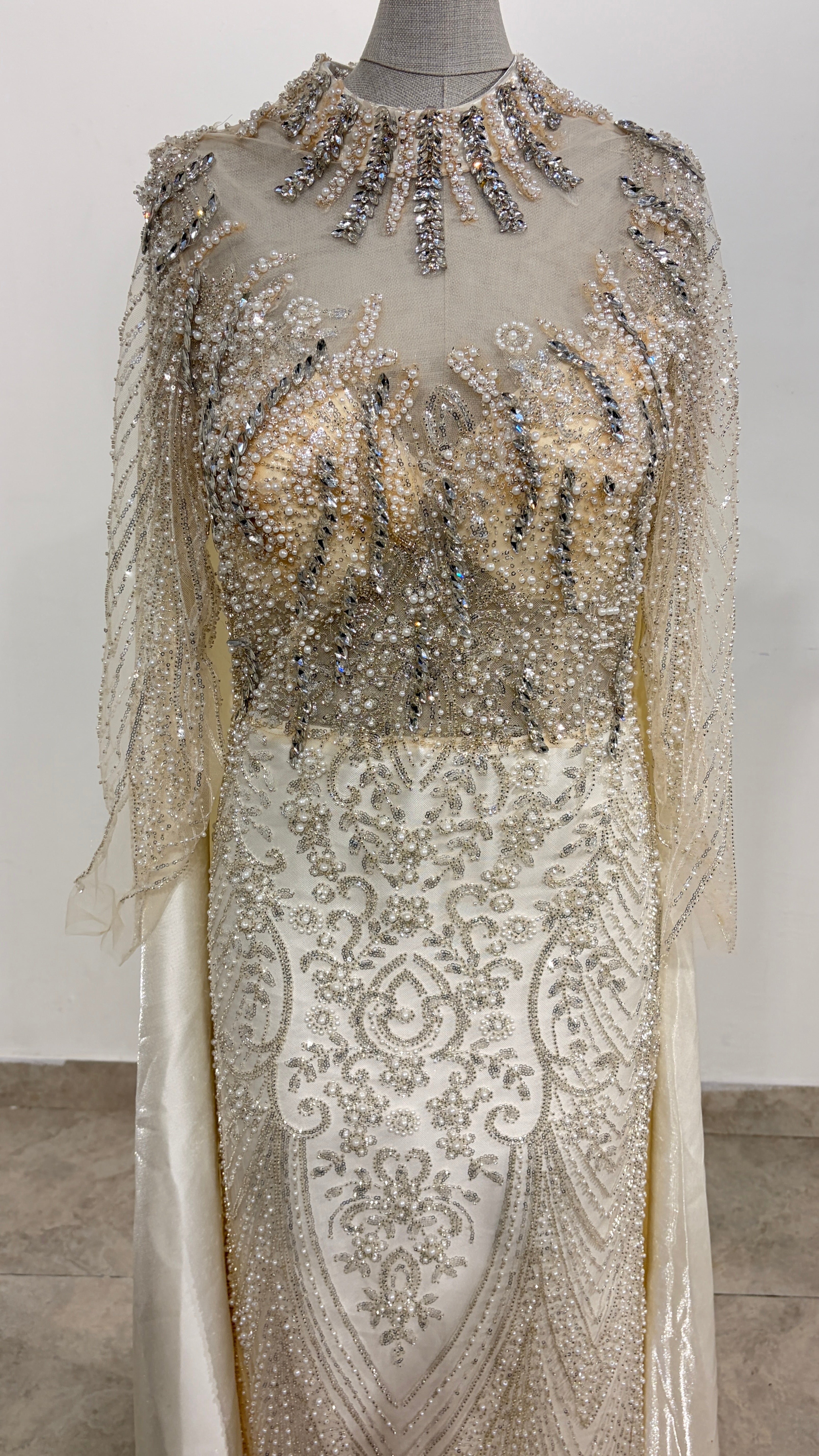 Robe de soirée crème