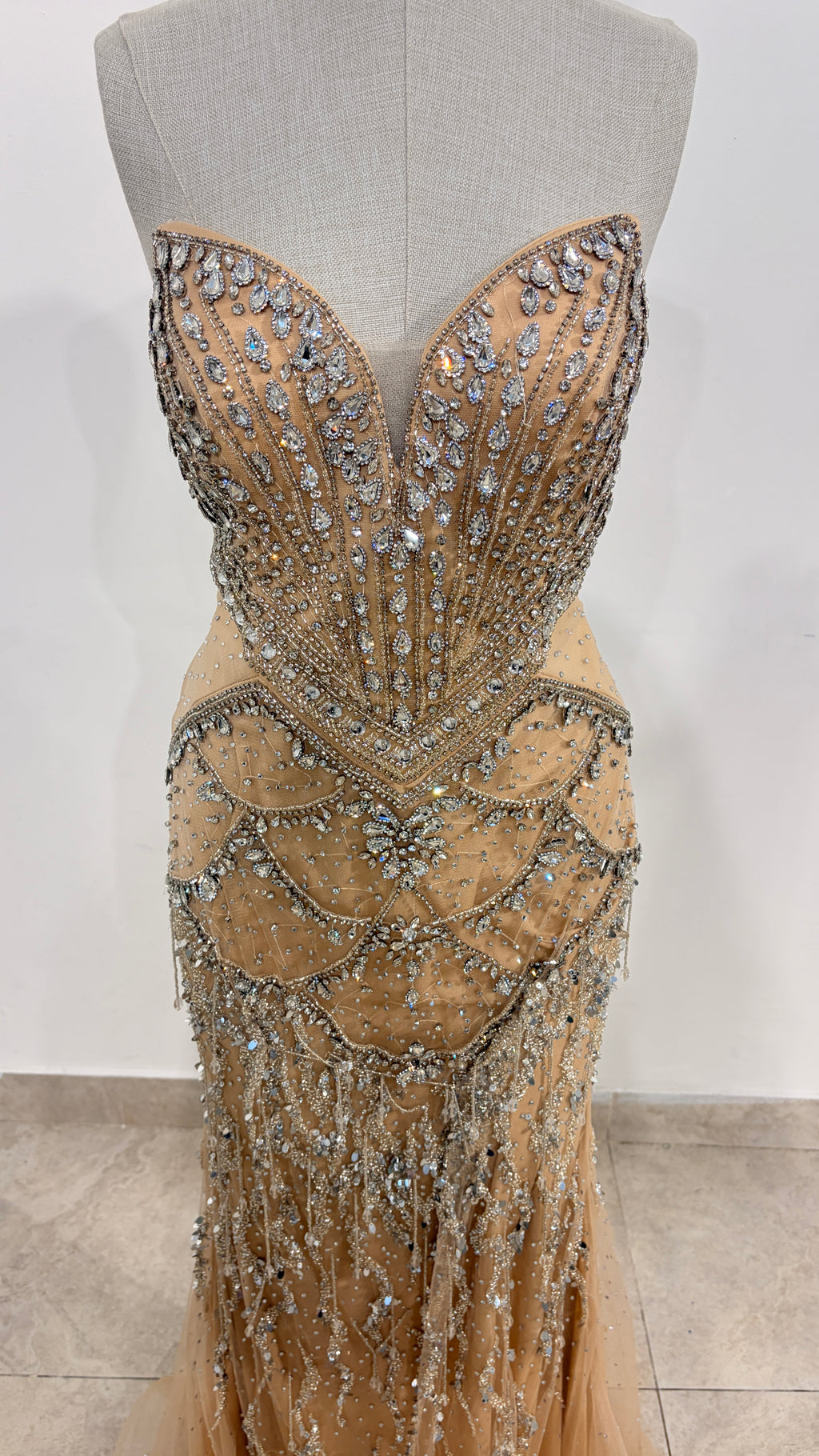 Robe de soirée dorée
